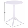 Safavieh Stella Round Plastic Bistro Table in White