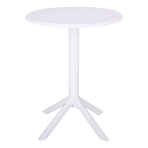 Safavieh Stella Round Plastic Bistro Table in White