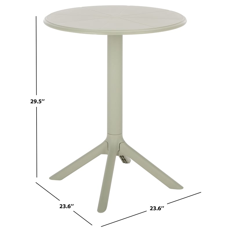 Safavieh Stella Round Plastic Bistro Table in Green