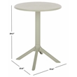 Safavieh Stella Round Plastic Bistro Table in Green