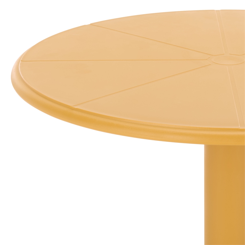 Safavieh Stella Round Plastic Bistro Table in Yellow