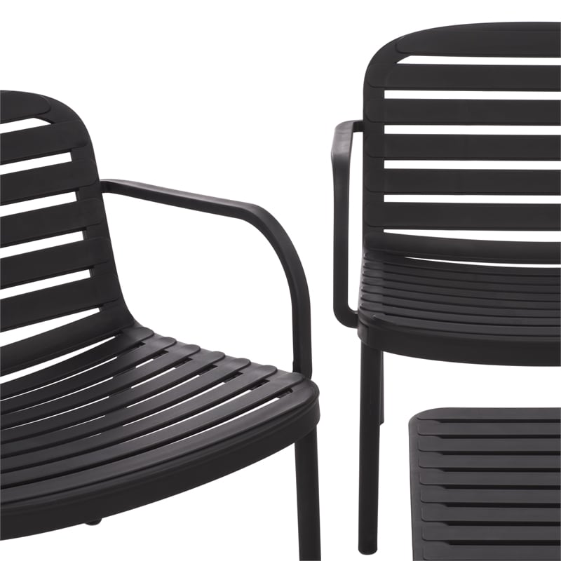 Safavieh Thompson Living Set in Black