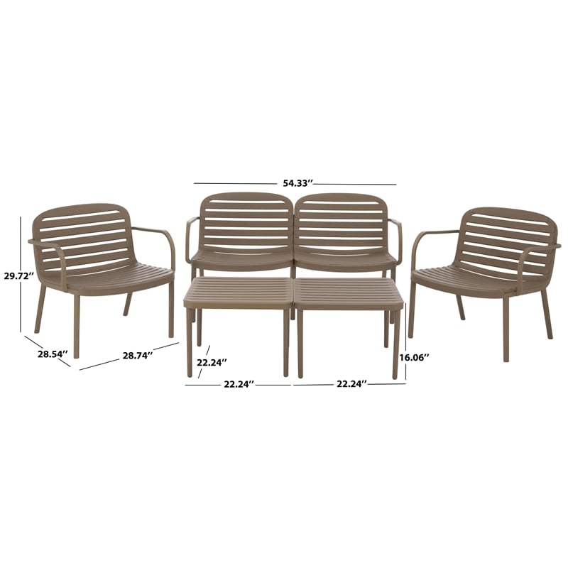 Safavieh Thompson Living Set  in Beige