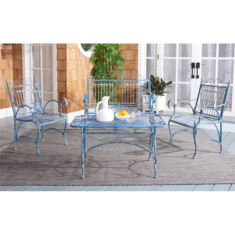 Safavieh Leah 4 Piece Iron Set in Blue