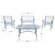 Safavieh Leah 4 Piece Iron Set in Blue