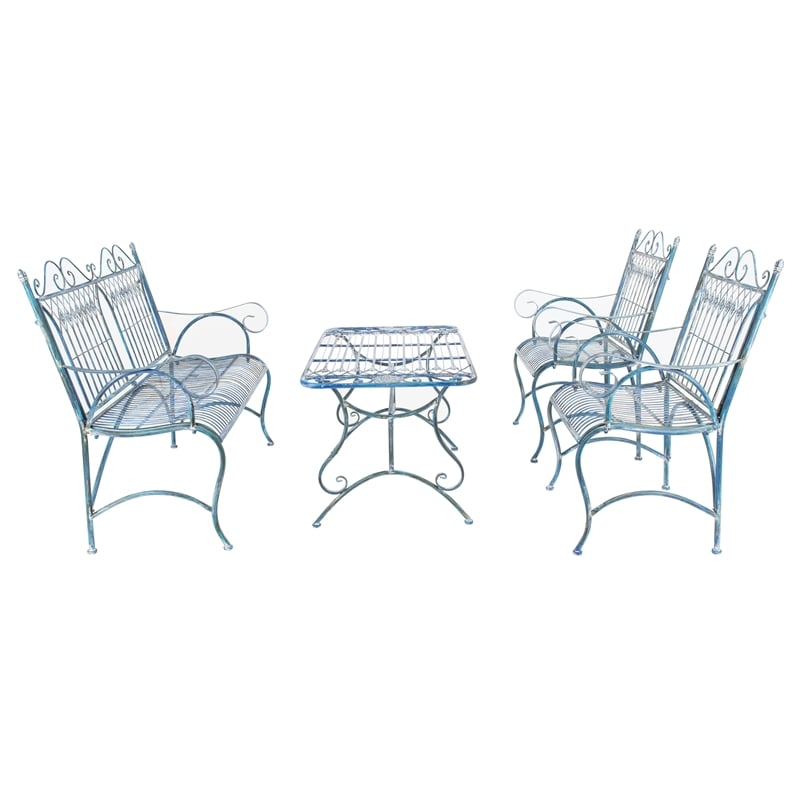 Safavieh Leah 4 Piece Iron Set in Blue