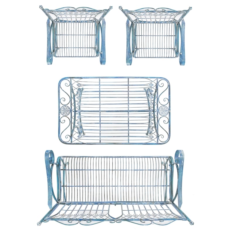 Safavieh Leah 4 Piece Iron Set in Blue