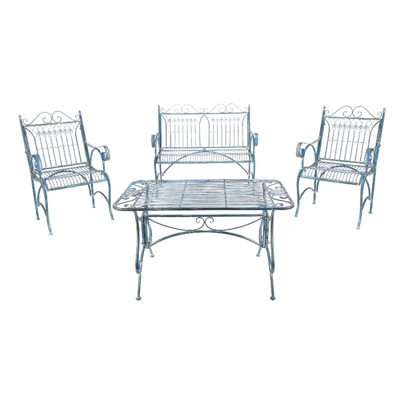 Safavieh Leah 4 Piece Iron Set in Blue