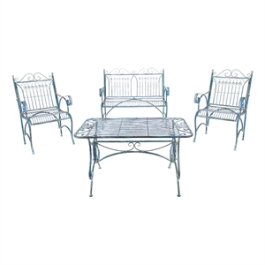 Safavieh Leah 4 Piece Iron Set in Blue