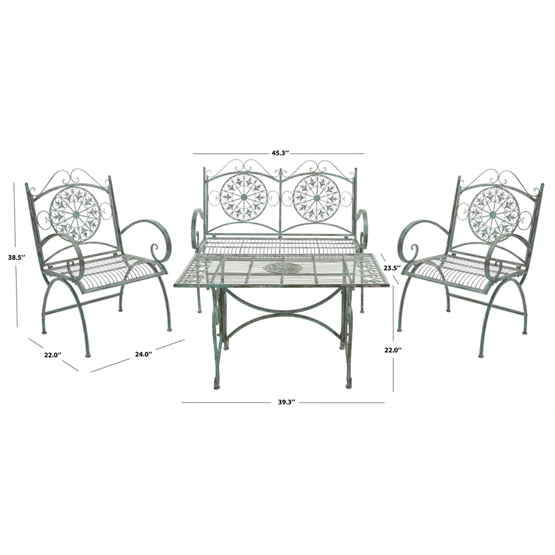 Safavieh Sophie 4 Piece Iron Set in Green