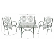 Safavieh Sophie 4 Piece Iron Set in Green