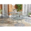 Safavieh Thessaly 5 Pc Iron Dining Set in Green