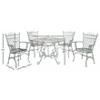 Safavieh Thessaly 5 Pc Iron Dining Set in Green
