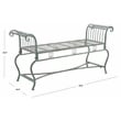 Safavieh Brielle Iron Bench in Green