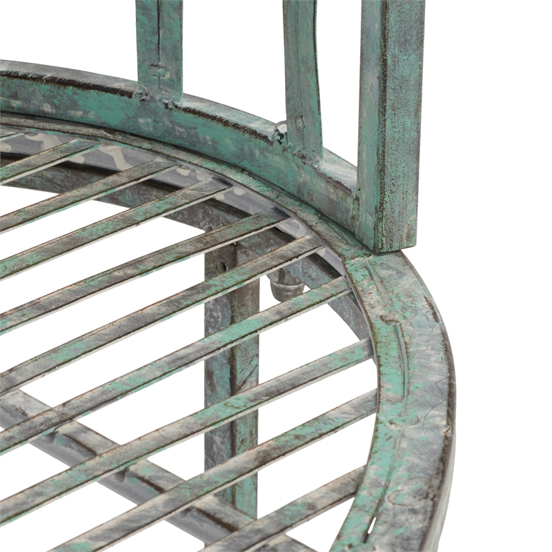 Safavieh Lara Kissing Iron Bench in Green