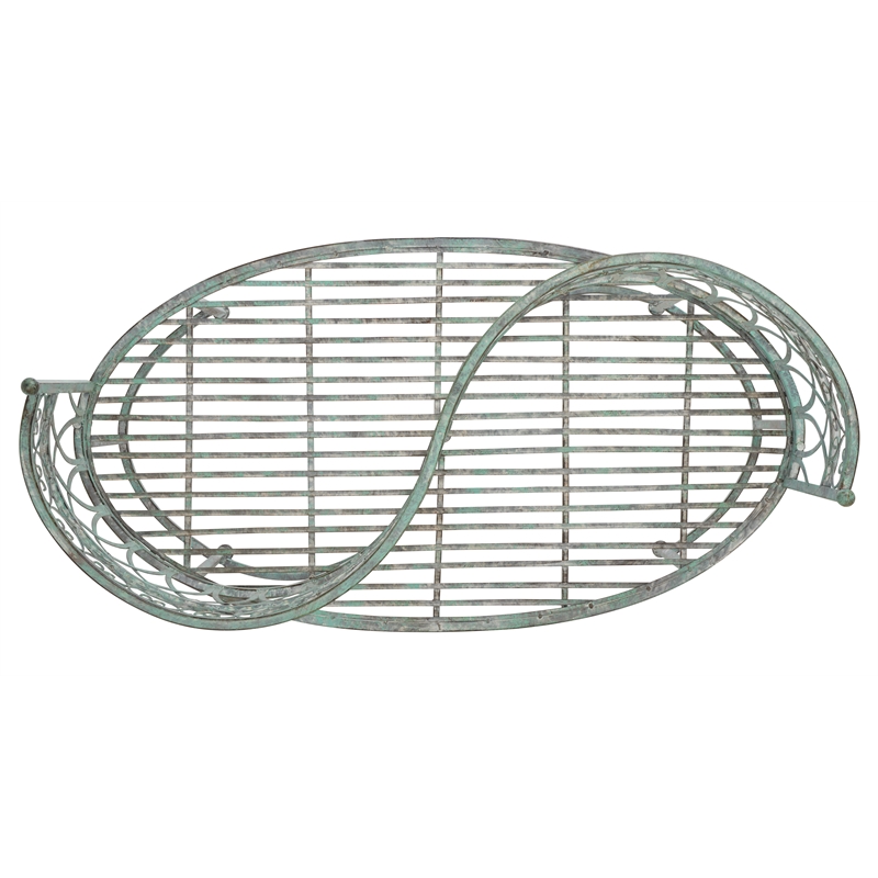 Safavieh Lara Kissing Iron Bench in Green