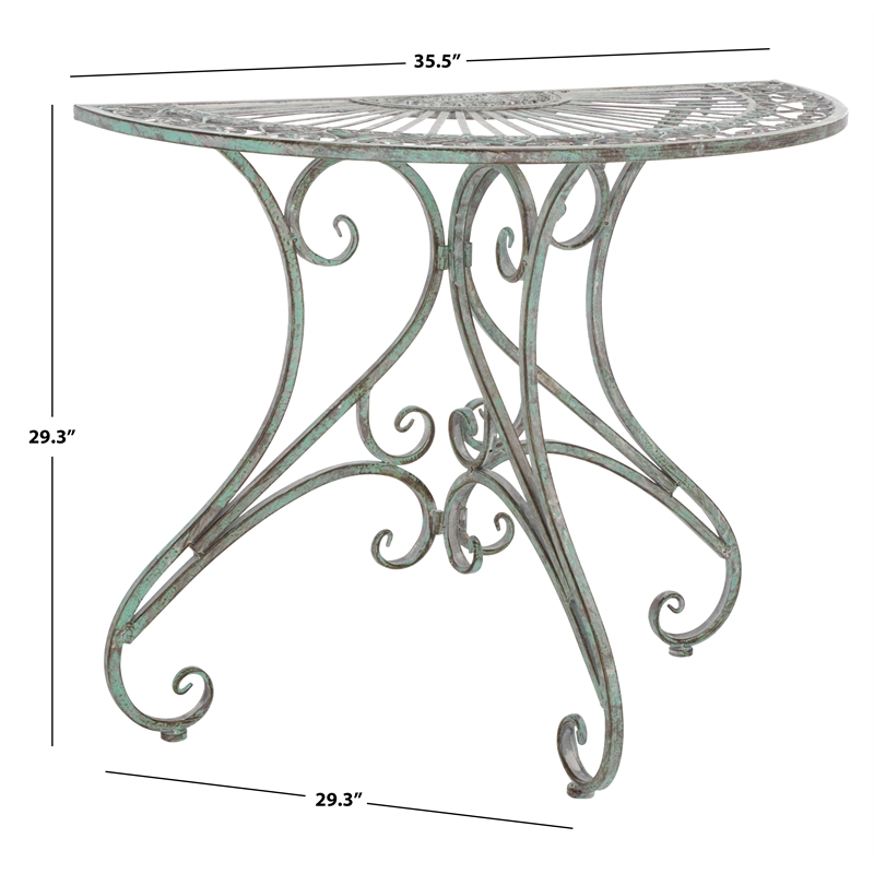 Safavieh Annalise Iron Accent Table in Green