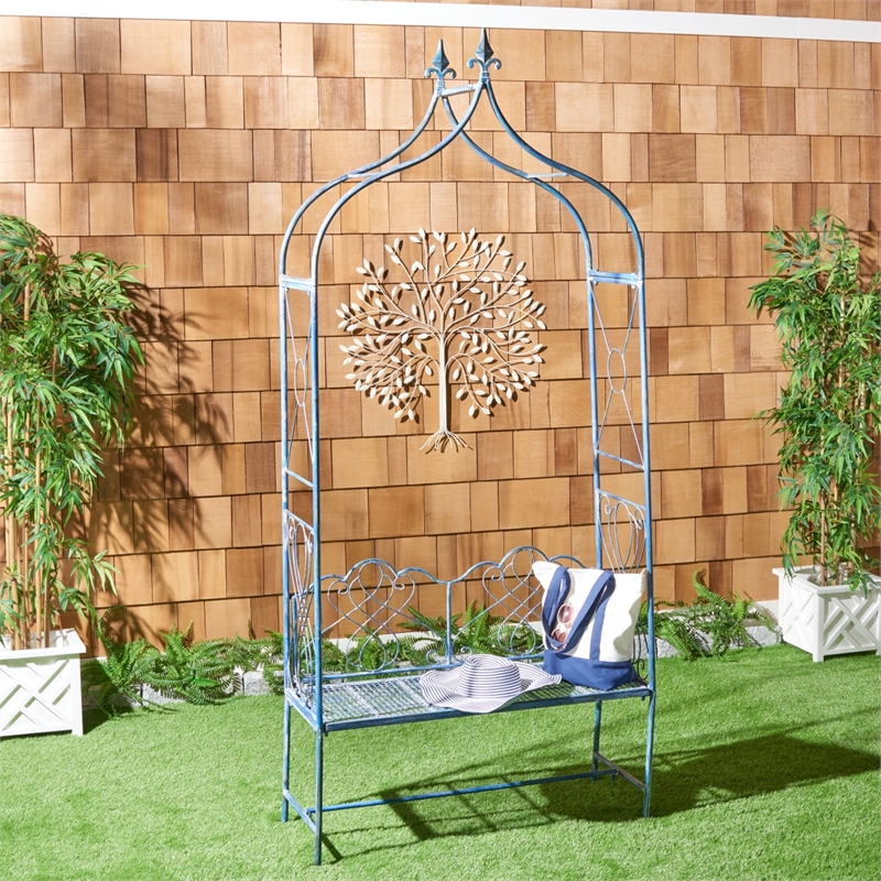 Safavieh Eloise Iron Arbor in Blue