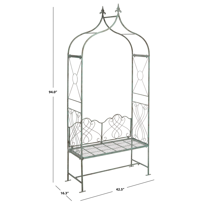 Safavieh Eloise Iron Arbor in Green