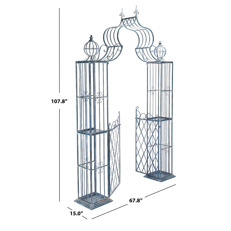 Safavieh Beatrix Iron Arbor in Blue