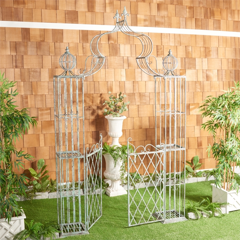 Safavieh Beatrix Iron Arbor in Green