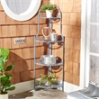 Safavieh Abarrane 4 Tier Iron Corner Shelf in Blue