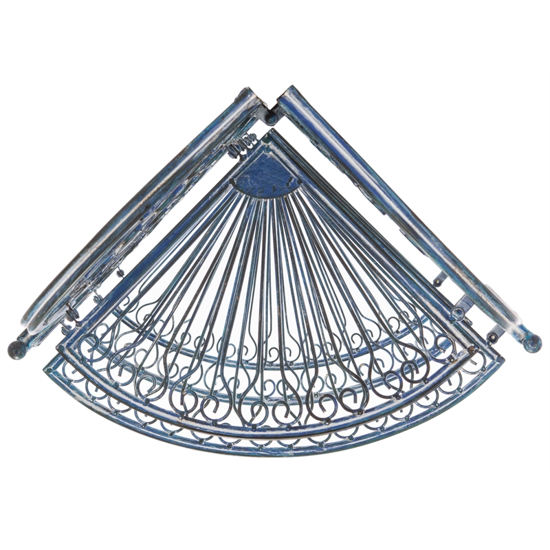 Safavieh Abarrane 4 Tier Iron Corner Shelf in Blue