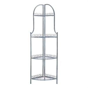 Safavieh Abarrane 4 Tier Iron Corner Shelf in Blue