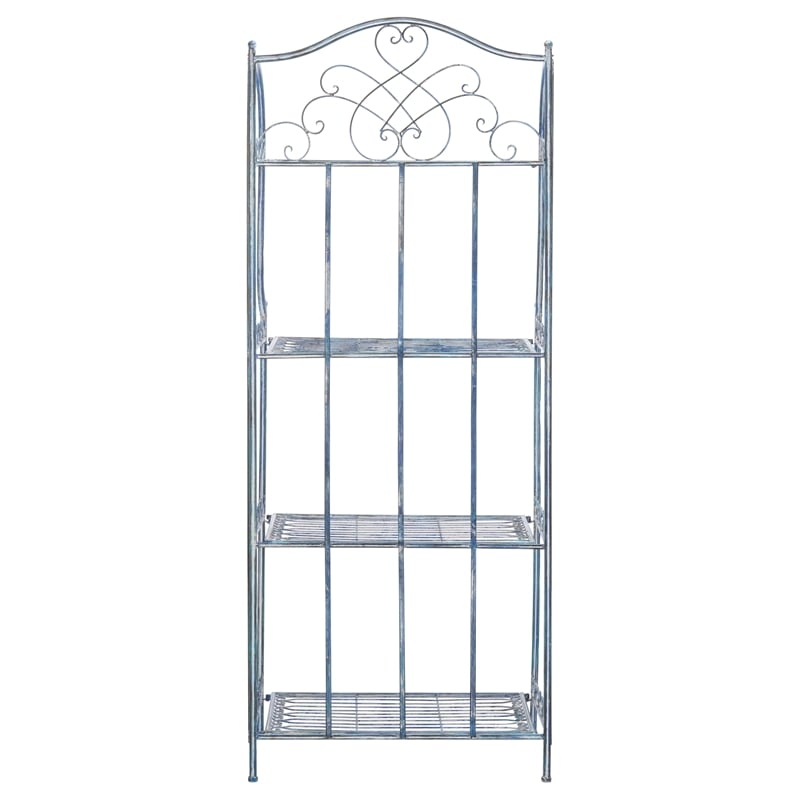 Safavieh Amaris 4 Iron Tier Shelf in Blue