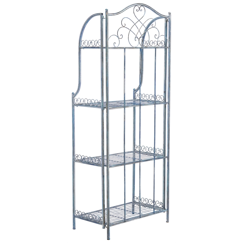 Safavieh Amaris 4 Iron Tier Shelf in Blue