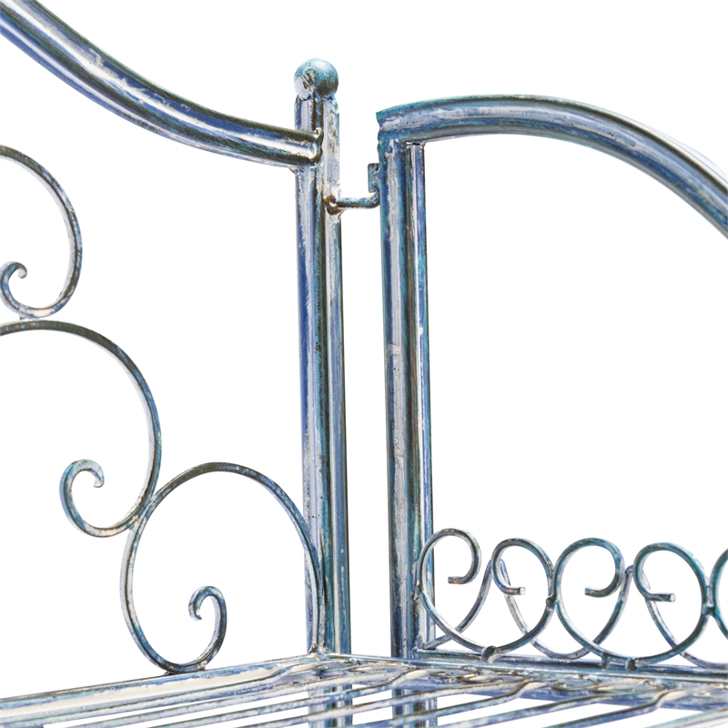 Safavieh Amaris 4 Iron Tier Shelf in Blue
