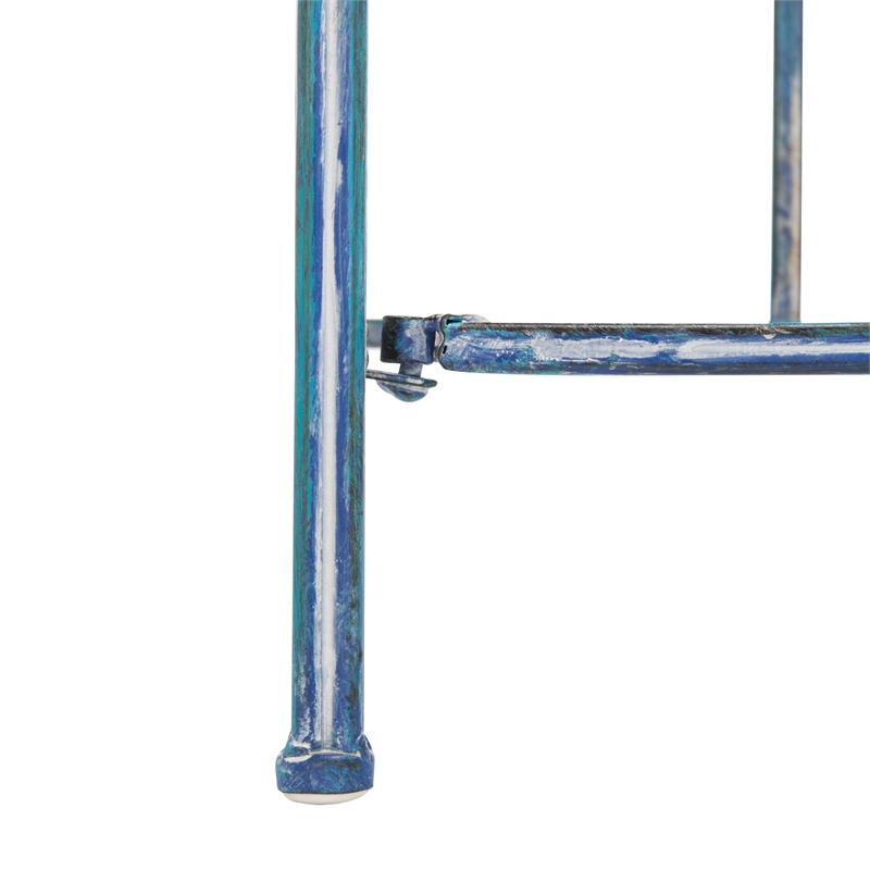 Safavieh Amaris 4 Iron Tier Shelf in Blue