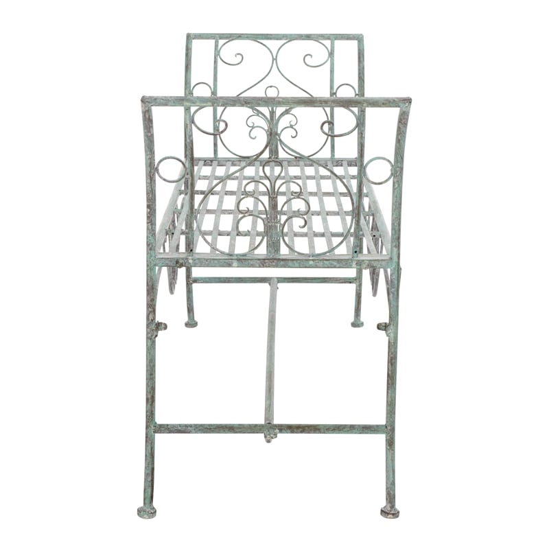 Safavieh Adina Iron Bench in Green