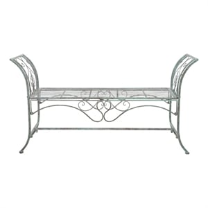 Safavieh Adina Iron Bench in Green