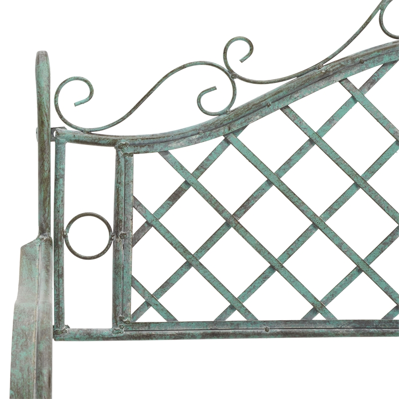 Safavieh Abner Iron Bench in Green