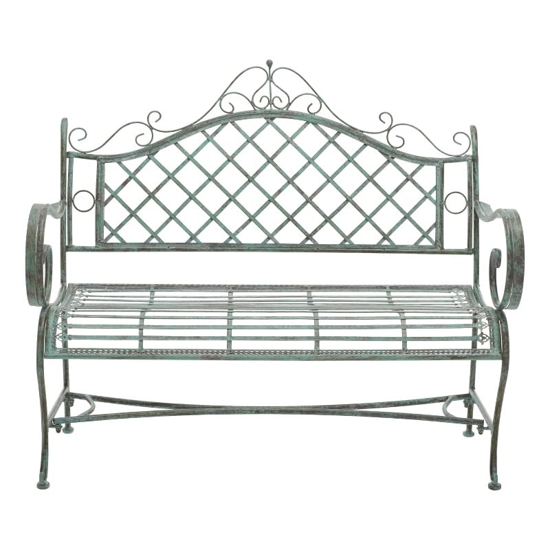 Safavieh Abner Iron Bench in Green