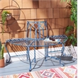 Safavieh Abia Tree Iron Bench in Blue