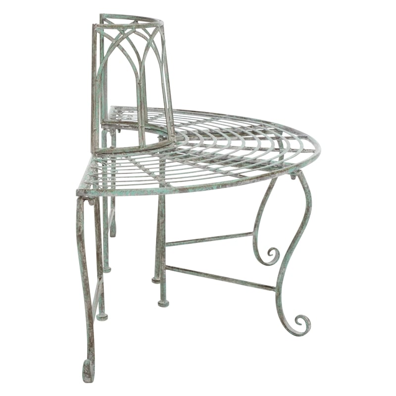 Safavieh Abia Tree Iron Bench in Green