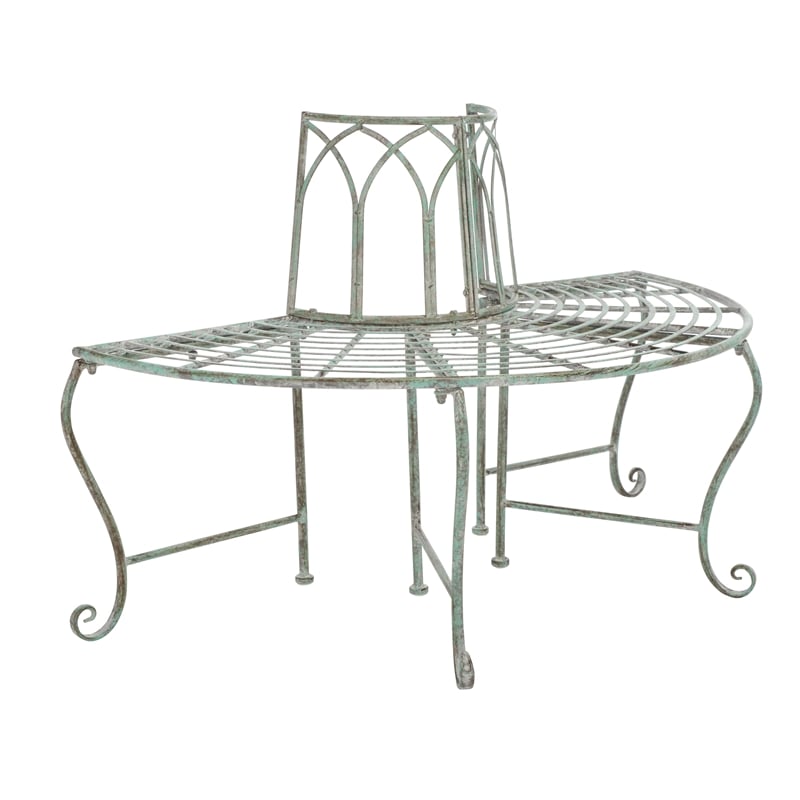 Safavieh Abia Tree Iron Bench in Green