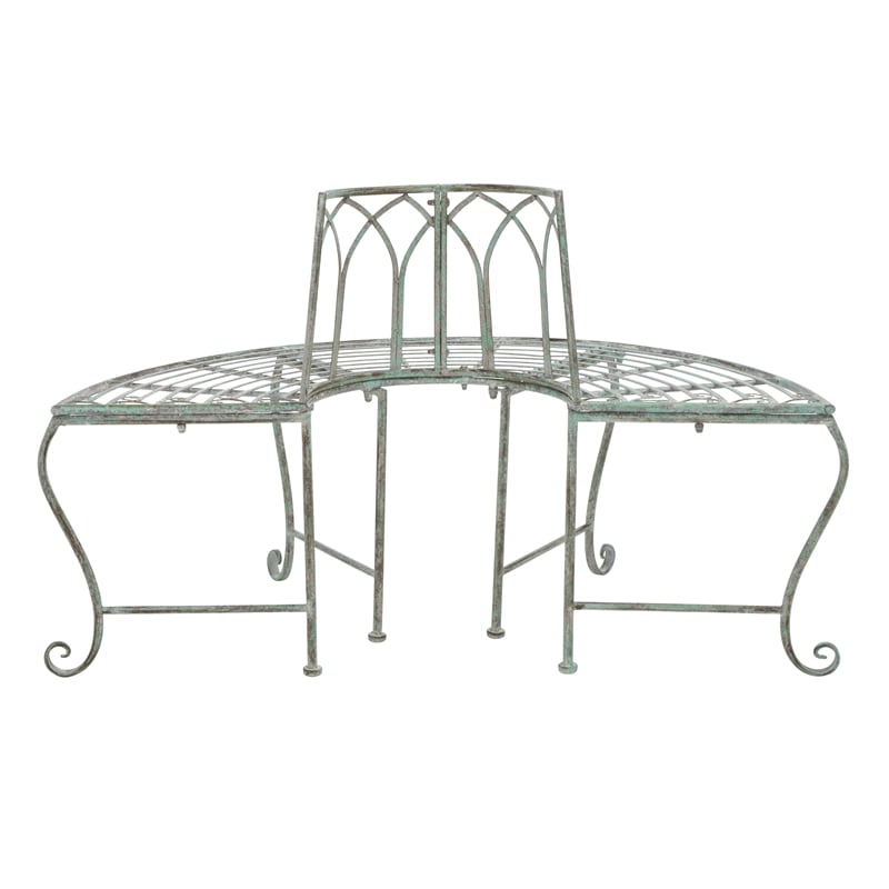 Safavieh Abia Tree Iron Bench in Green