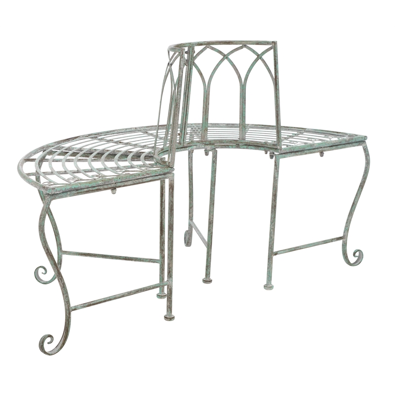 Safavieh Abia Tree Iron Bench in Green