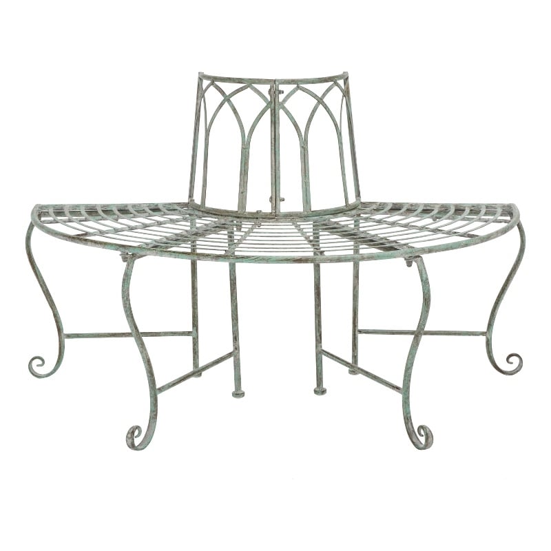 Safavieh Abia Tree Iron Bench in Green