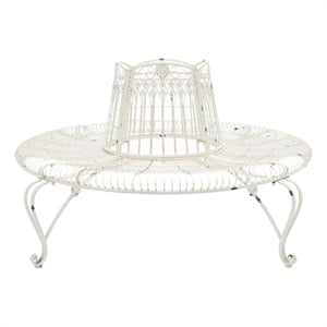 Safavieh Ally Darling Tree Iron Bench in White