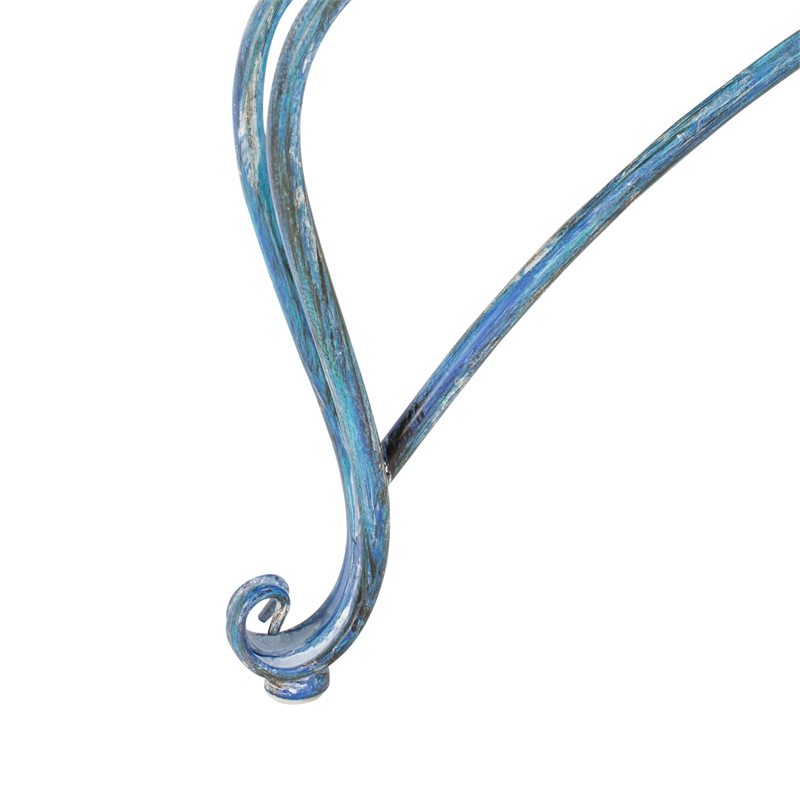 Safavieh Ally Darling Tree Iron Bench in Blue