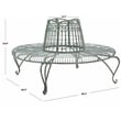 Safavieh Ally Darling Tree Iron Bench in Green