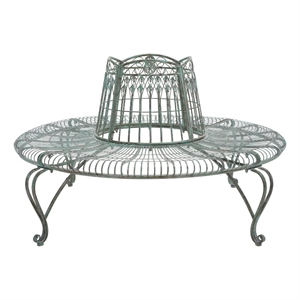 Safavieh Ally Darling Tree Iron Bench in Green