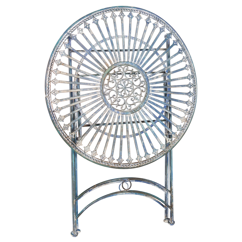 Safavieh Belen Iron Bistro Set in Blue