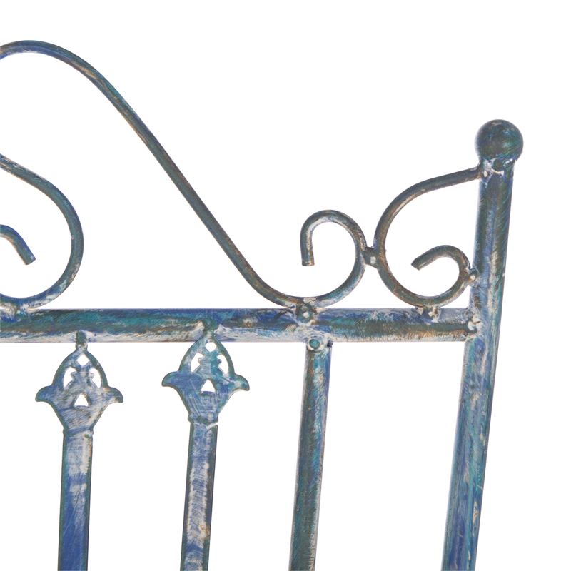 Safavieh Belen Iron Bistro Set in Blue