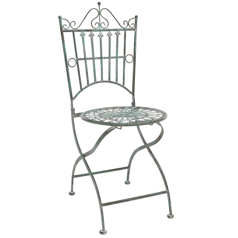 Safavieh Belen Iron Bistro Set in Green