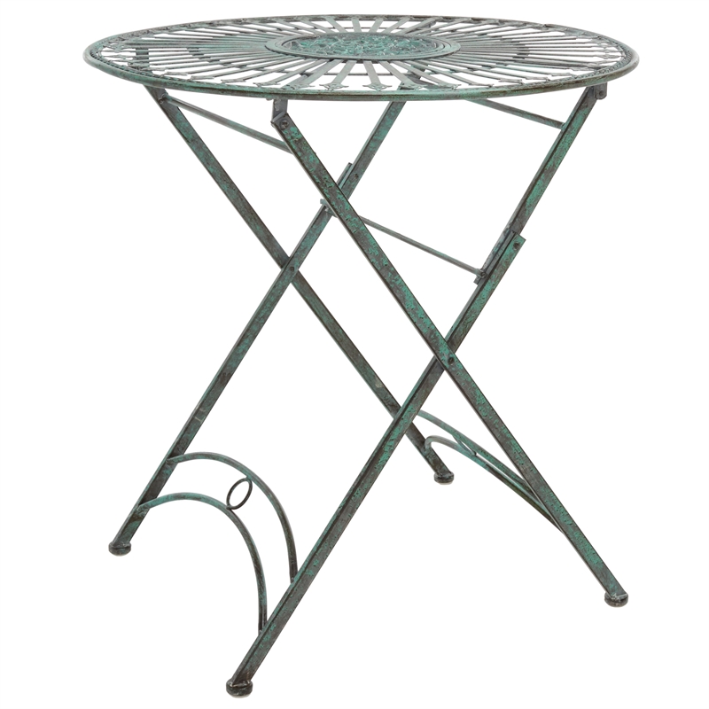 Safavieh Belen Iron Bistro Set in Green
